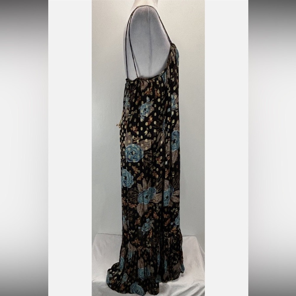 NATURAL LIFE Black and Blue Floral Dress - Picture 3 of 6